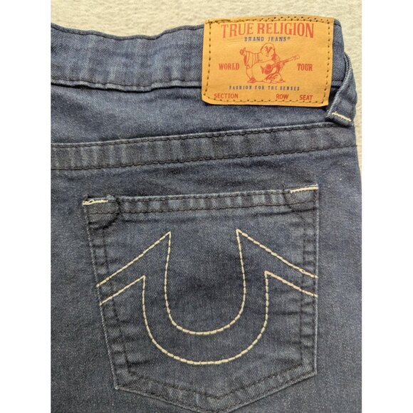 True Religion Geno Relaxed Slim Jeans Boys 16 Blue Dark Wash Stretch Denim NWT - Picture 12 of 16